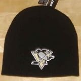 Reebok Pittsburgh Penguins Black Basic Logo Flex Fit Slouch Hat