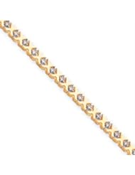 14k Gold A Quality Completed Diamond Xs Tennis Bracelet