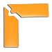 InSite Solutions IN-40-274I PVC Superior Mark Corner 2 Piece Marker Floor Tape, 32 mils Thick, 8" Length x 4" Width, Orange