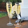 Double Hearts Toasting Flutes
