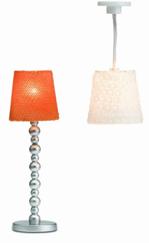 Lundby Smaland Dollhouse Floor and Ceiling Lamps Set