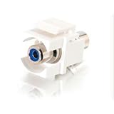 C2G / Cables to Go 03340 Snap-In Blue RCA Keystone Insert Module (White) (Discontinued by Manufacturer)