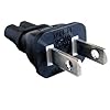 SF Cable, 2 prong plug adapter,USA IEC 60320-C7 receptacle to NEMA 1-15P