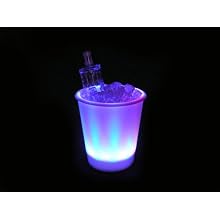 Fortune Products IB-RGBW9 LED Lighted Ice Bucket, 9.25" Diameter x 11.5" Height, 180oz Capacity, Multi-Color