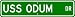 USS ODUM APD 71 Street Sign - Navy