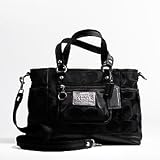 Coach Signature Op Art Poppy Business Satchel Bag Purse Tote 14364 Black