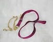 Hamilton Deluxe 7' x 1" Nylon Lead Shank with 24" Chain, Wine