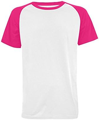 AcFune ComfortSoft 100% Cotton Men's Raglan Crew Neck Short Sleeve T-shirt