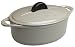 Daniel Boulud Kitchen Infiniti Cast Iron Cookware 3 quart Oval Roaster, Gray