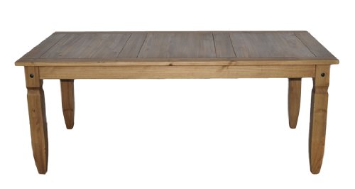 Ambientehome 57027 Tisch Donez Kiefer massiv antik gewachst T/B/H 91 x 190 x 76 cm