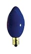 5 Watt Ceramic Blue C7 Light Bulb / Candelabra Base / Incandescent Christmas Light Bulb / Holiday Light Bulb