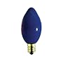 5 Watt Ceramic Blue C7 Light Bulb / Candelabra Base / Incandescent Christmas Light Bulb / Holiday Light Bulb