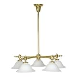 Gas Light Chandelier in Polished Brass