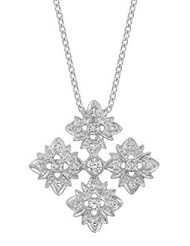 18k WHITE GOLD WOMENS PENDANT LP-2022 DIAMOND 0.85CT TW