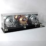 Deluxe Acrylic Triple Mini Football Helmet Display Case