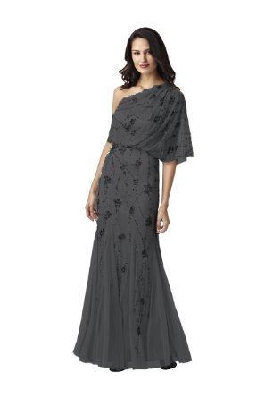 Adrianna Papell 091860321 One Shoulder Blouson Dress (20W)