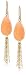 14k Yellow Gold Orange Aventurine Pear Shaped Earrings