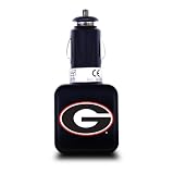 NCAA Georgia Bulldogs Dual USB Car Charger with USB Charge/Sync Cable for Apple iPhone, iPod, and iPad