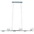 LED Pendelleuchte dimmbar "Saturn" in Aluminium matt geb�rstet / Chrom