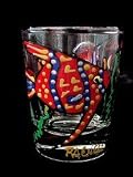 Angel Fish Design - Hand Painted - Collectible Shot Glass - 2 oz.