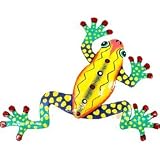 Ten Inch Metal Yellow Frog