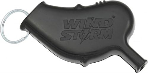 All Weather Safety Whistle Wind Storm Safety Whistle., Black