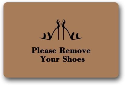 Custom Gift Clean Machine Doormat Please Remove Your Shoes Sign door mat