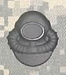 Scuba - Metal Insignia - Black - Full Size