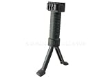 Polymer Tactical Picatinny Side Rail Grip Built in Bipod with Steel Leg Insert