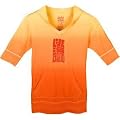 Life is good Women's Good Vibes 3/4 Sleeve Tee with Hood,Yellow Pop,Large