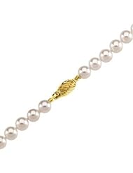 24" Akoya Cultured Pearl Strand in 14k Yellow Gold