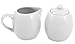 White Ceramic Creamer and Sugar Service Set with Lid