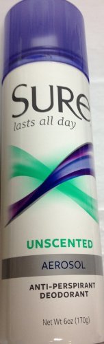 Special Pack of 5 SURE AP SPRAY DEODORANT UNSCENTED 6 oz X 5