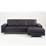 Kopenhagen Sofa mit Longchair rechts Leder