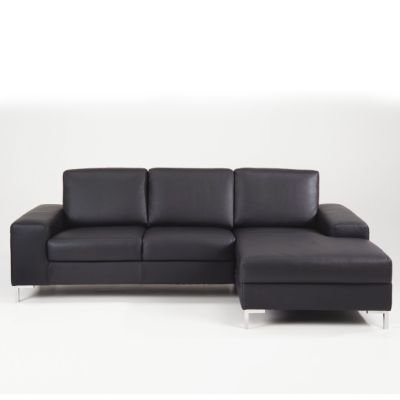 Kopenhagen Sofa mit Longchair rechts Leder