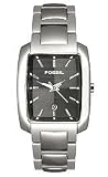 Fossil Mens Metal Dress Watch - Black Dial
