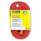 Fellowes 99599 100-Feet 1-Outlet 3-Prong Indoor/Out Hd Extension Cord