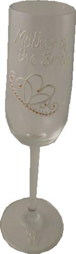 Customized Mother of the Bride Gift Tiara Single Champagne Flute25 EXTRA CHARACTERS EXTRA