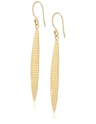 Argento Vivo Gold-Tone Linear Textured Drop Earrings