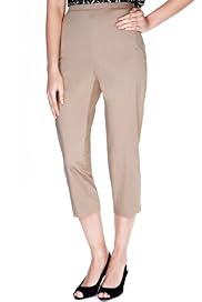 Cotton Rich Stretch Cropped Trousers