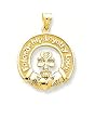 14kt Gold Irish Celtic Claddagh and Shamrock