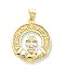 14kt Gold Irish Celtic Claddagh and Shamrock