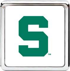 Bully Die Cat College Logo Rear Receiver Hitch Plug Cover College Logo 2 Receiver Hitch Plug - Michigan State