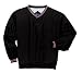 Sport-Tek V-Neck Wind Shirt with Stripe Trim.