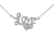 Sterling Silver Chunky "Love" Necklace with Chain