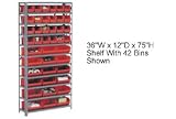 Bin Shelving Open Shelving 36x12x75