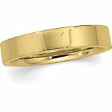 10K Yellow Gold Flat Comfort Fit Band - 4mm
