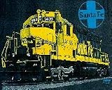 AT&SF (Santa Fe) \Blonde\ SD45 Railroad Train T-Shirt Tee Shirt