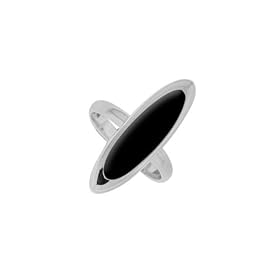Boma Sterling Silver Onyx Ellipse Ring by Boma Jewelry