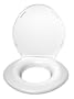 Comfort Seats 2445646-1W Big John Oversized Toilet Seat with Cover and Stainless Steel Hinges for Round Or Elongated Toilet Bowls, White